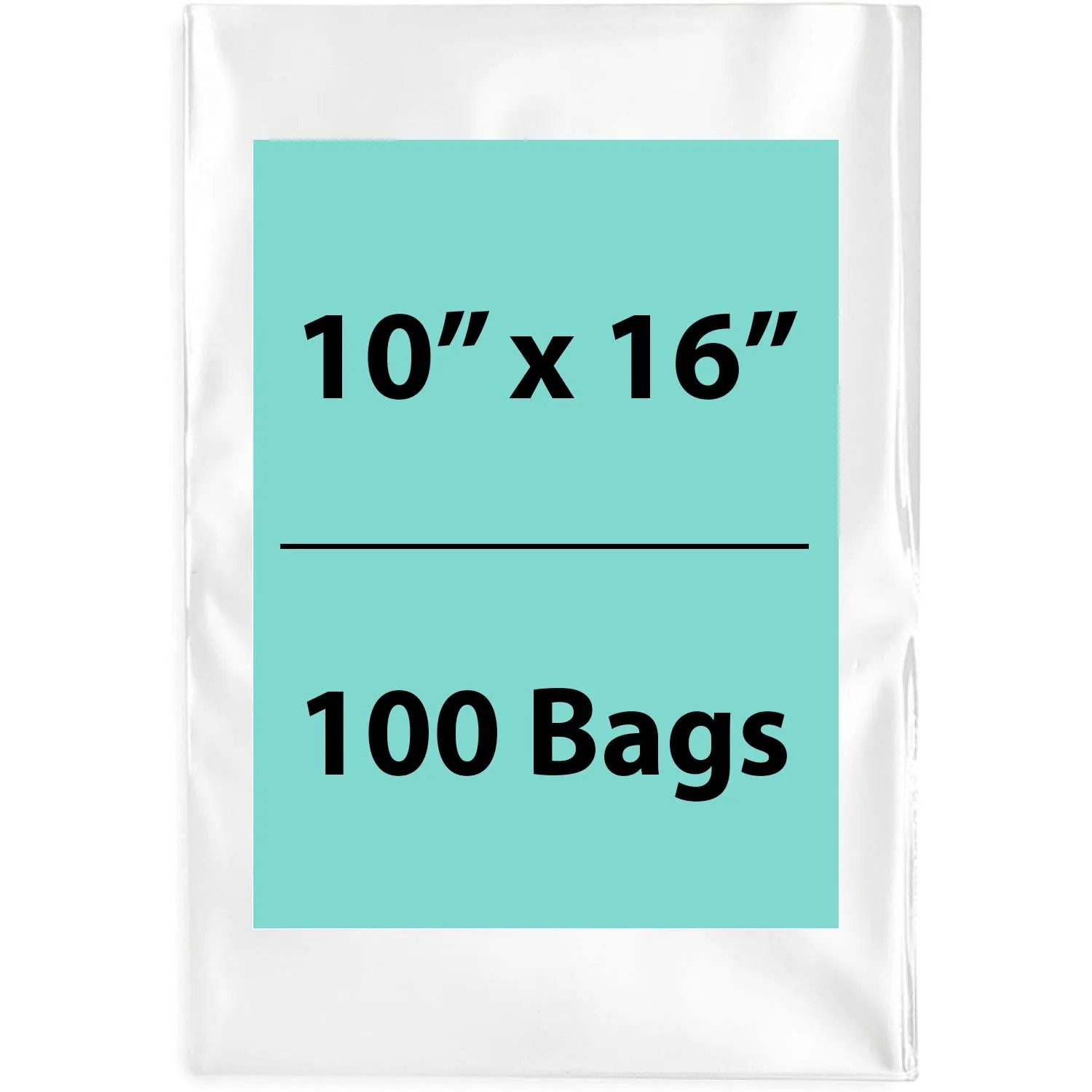 10X16 inches Clear Flat Poly Bags 1Mil Open Top (LDPE)