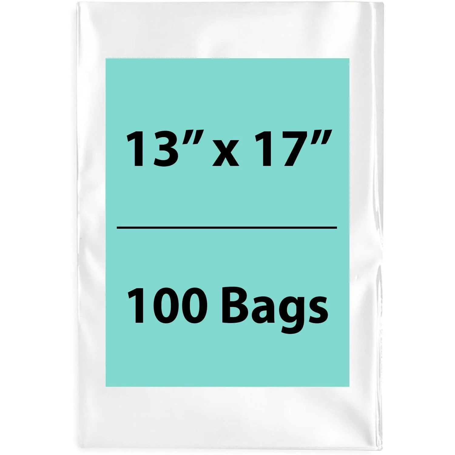 13X17 inches Clear Flat Poly Bags 1Mil Open Top (LDPE)