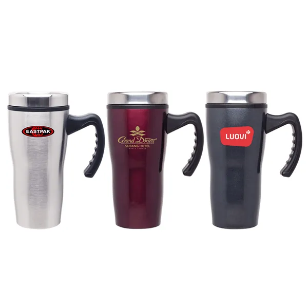 16 oz Double Wall Insulated Stainless Steel Stealth Mug with Plastic Liner