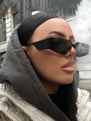 1pc Rimless Sunglasses - Black