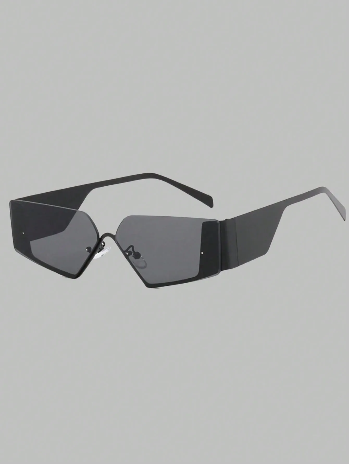 1pc Rimless Sunglasses - Black