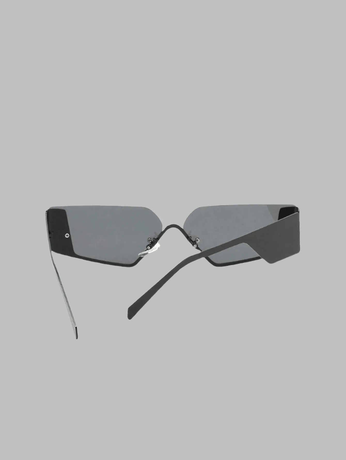 1pc Rimless Sunglasses - Black