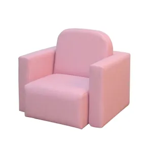 2-in-1 Multifunctional Kids Sofa Convertible Table and Chair Set for 3