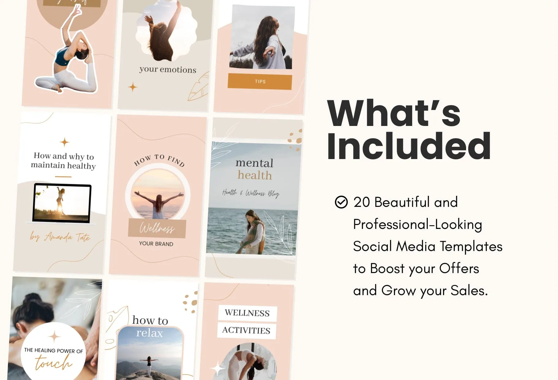 20 Bohemian Instagram Reel Covers Wellness Canva Templates