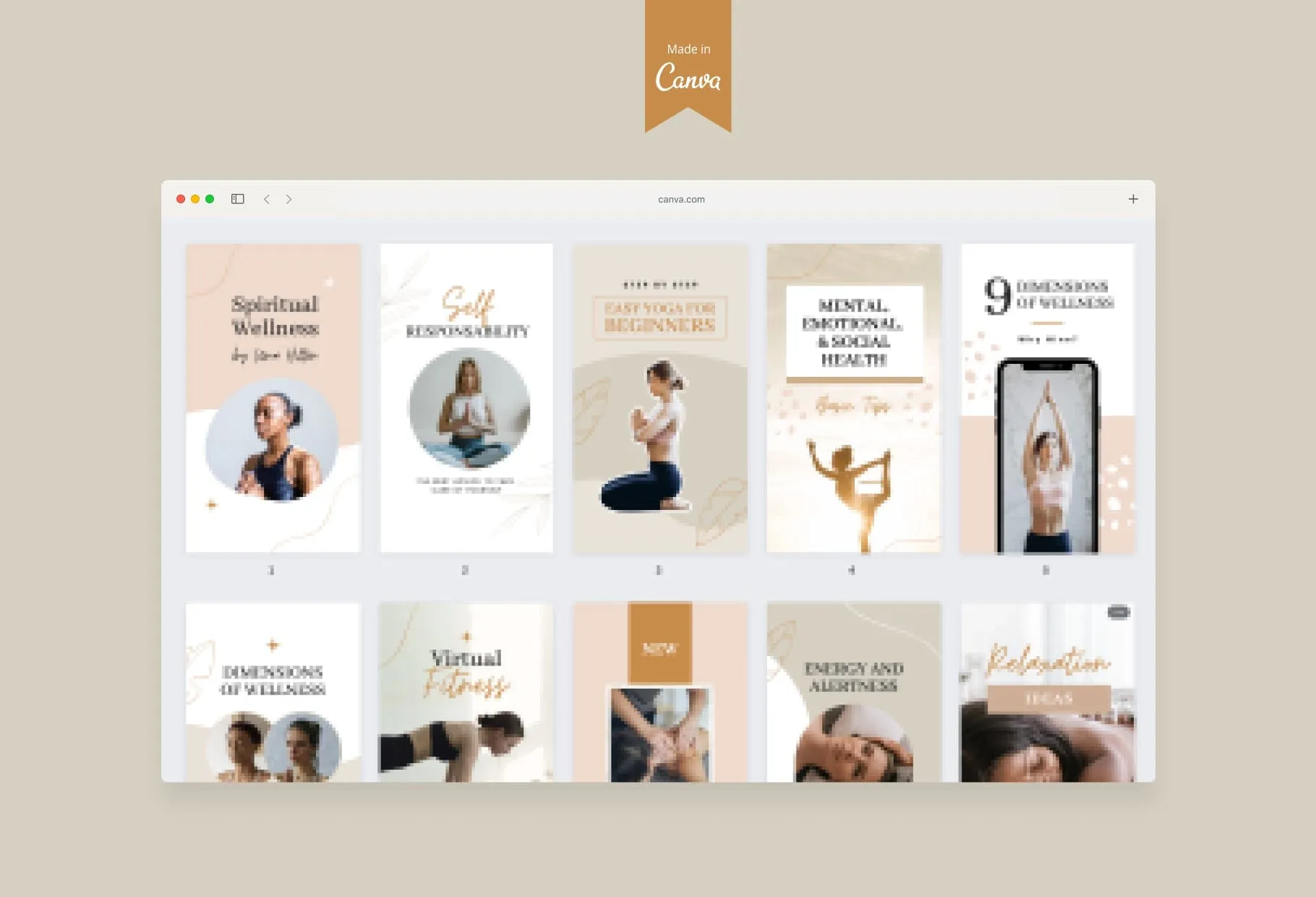 20 Bohemian Instagram Reel Covers Wellness Canva Templates