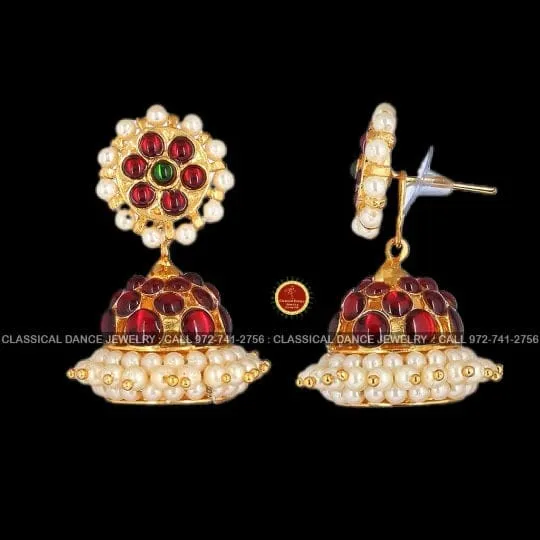3 lines Long Pearl Haram Indian Jewelry | Open Peacock Style | Bharatnatyam Kuchipudi Parties Engagement Weddings | Classical Dance Jewelry