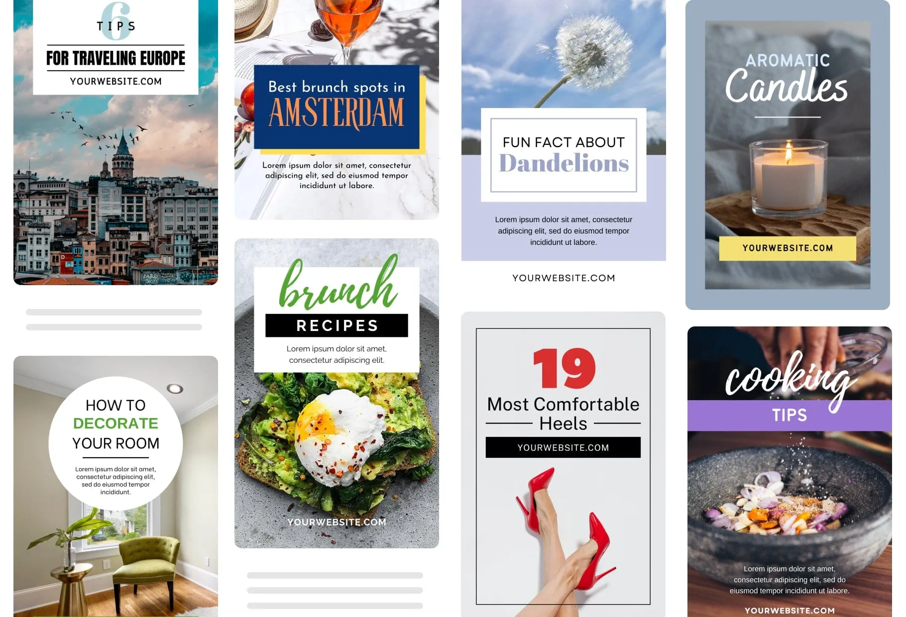 30 Modern Pinterest Canva Template Bundle