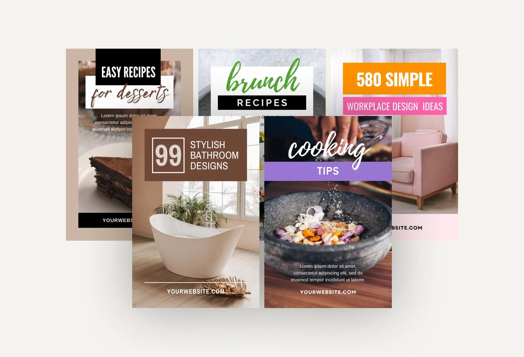30 Modern Pinterest Canva Template Bundle