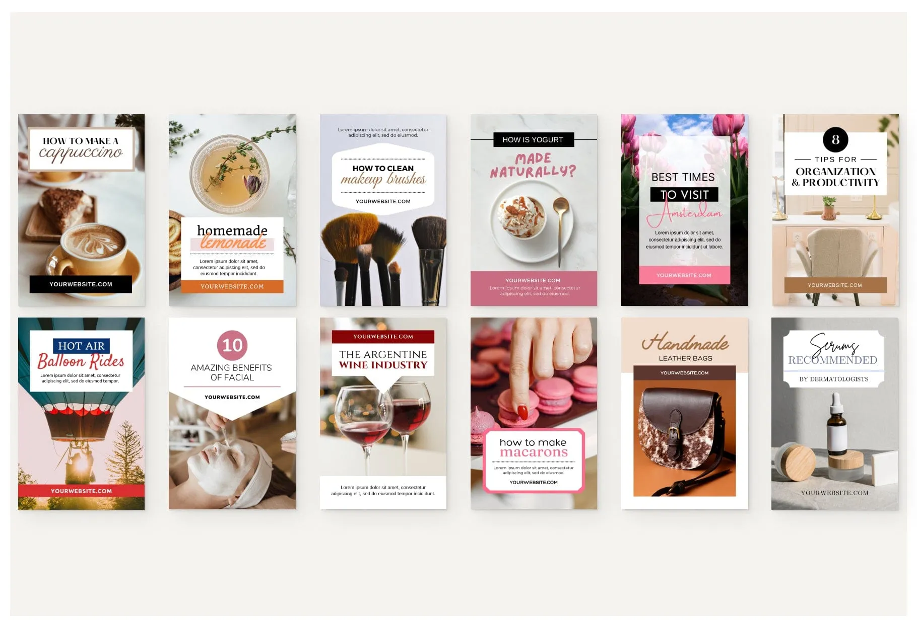 30 Modern Pinterest Canva Template Bundle
