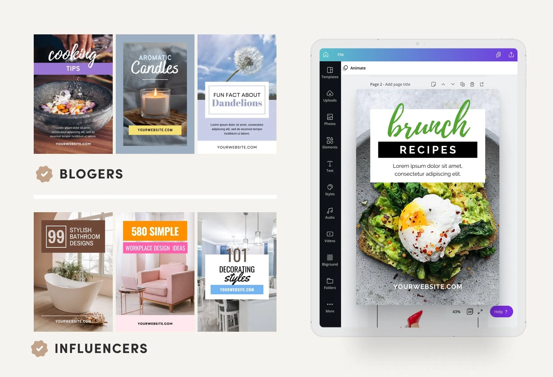 30 Modern Pinterest Canva Template Bundle