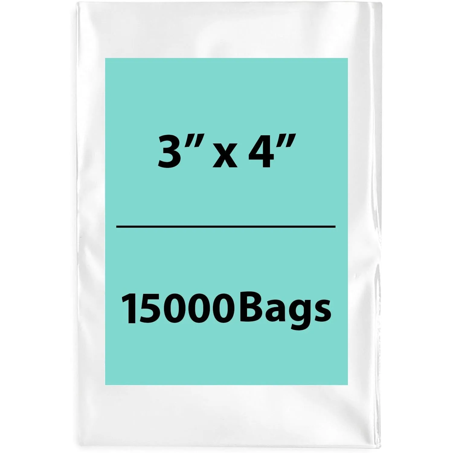 3X4 inches Clear Flat Poly Bags 4Mil Open Top (LDPE)