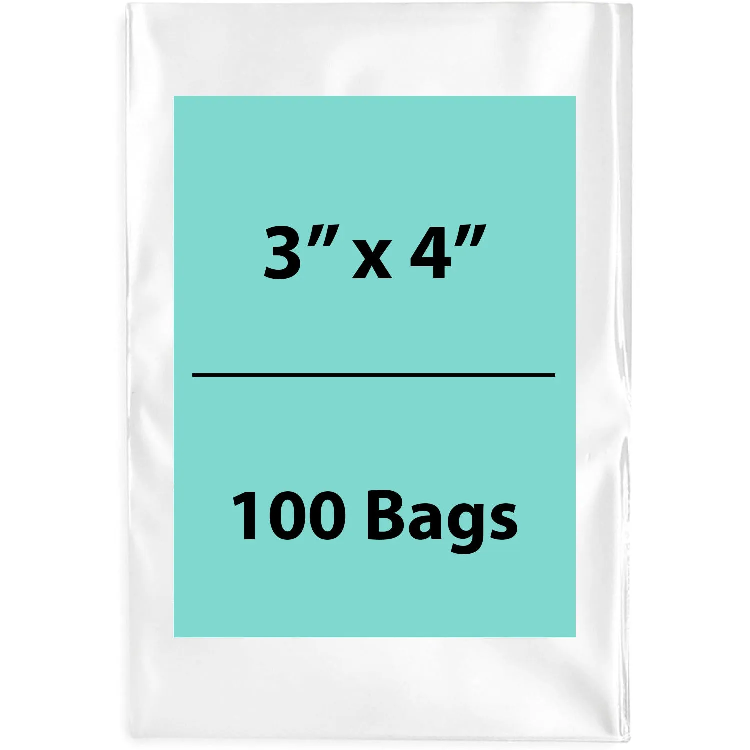 3X4 inches Clear Flat Poly Bags 4Mil Open Top (LDPE)
