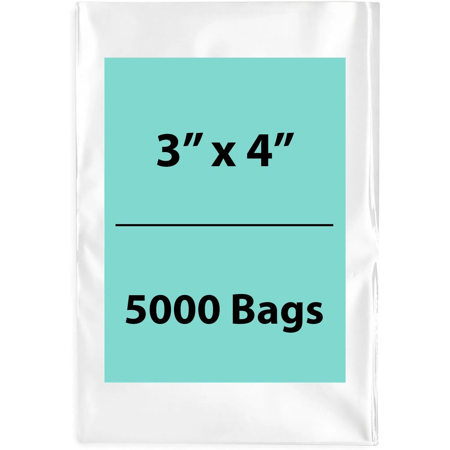 3X4 inches Clear Flat Poly Bags 4Mil Open Top (LDPE)