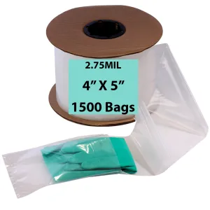 4X5 Inches Kwik-Fill® Pre-Opened Poly Bags on Roll 2.75 Mil AutoBags 1500/RL