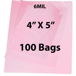4X5 inches Pink Anti Static Bags 6 Mil Flat