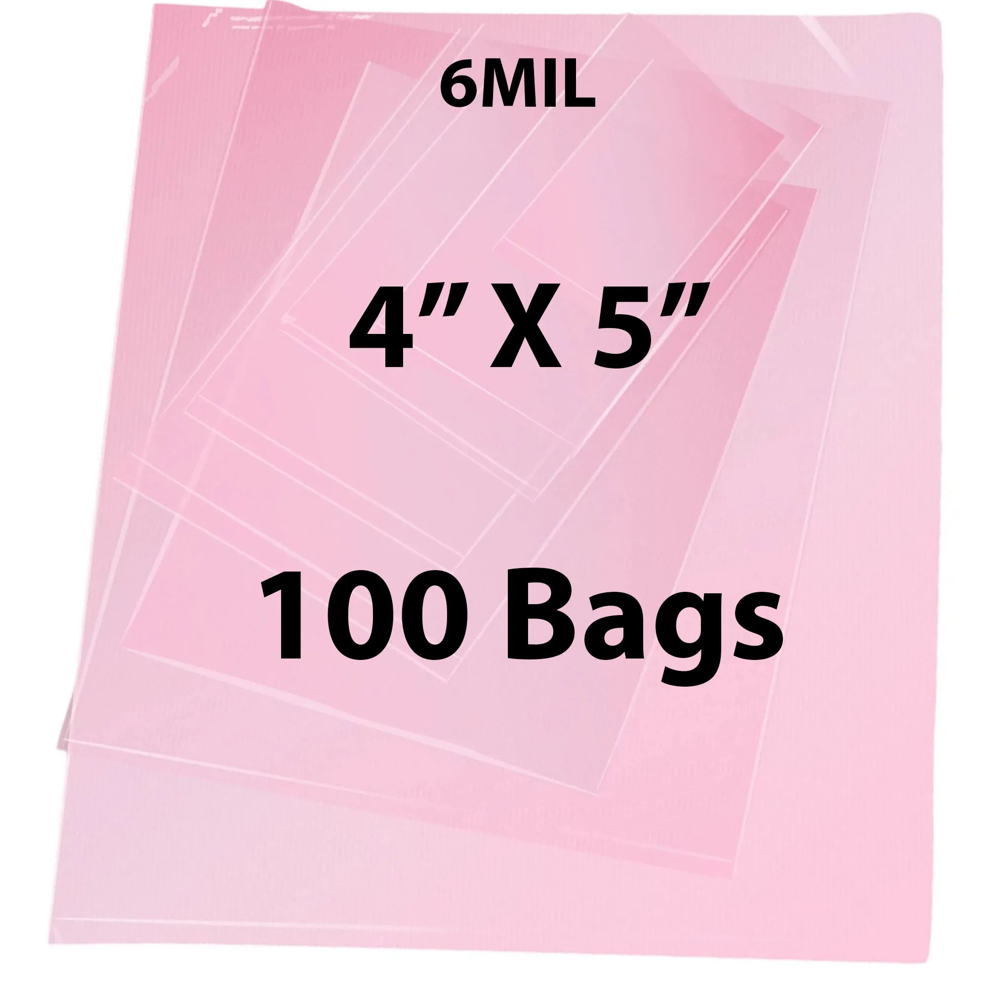 4X5 inches Pink Anti Static Bags 6 Mil Flat