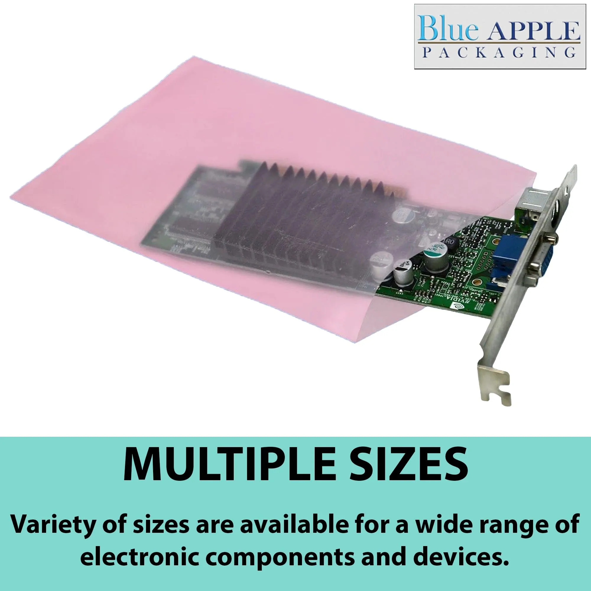 4X5 inches Pink Anti Static Bags 6 Mil Flat