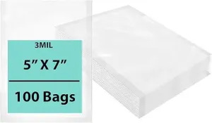 5X7 inches Vacuum Seal Bags for Food Packaging 3 Mil Co-Extruded