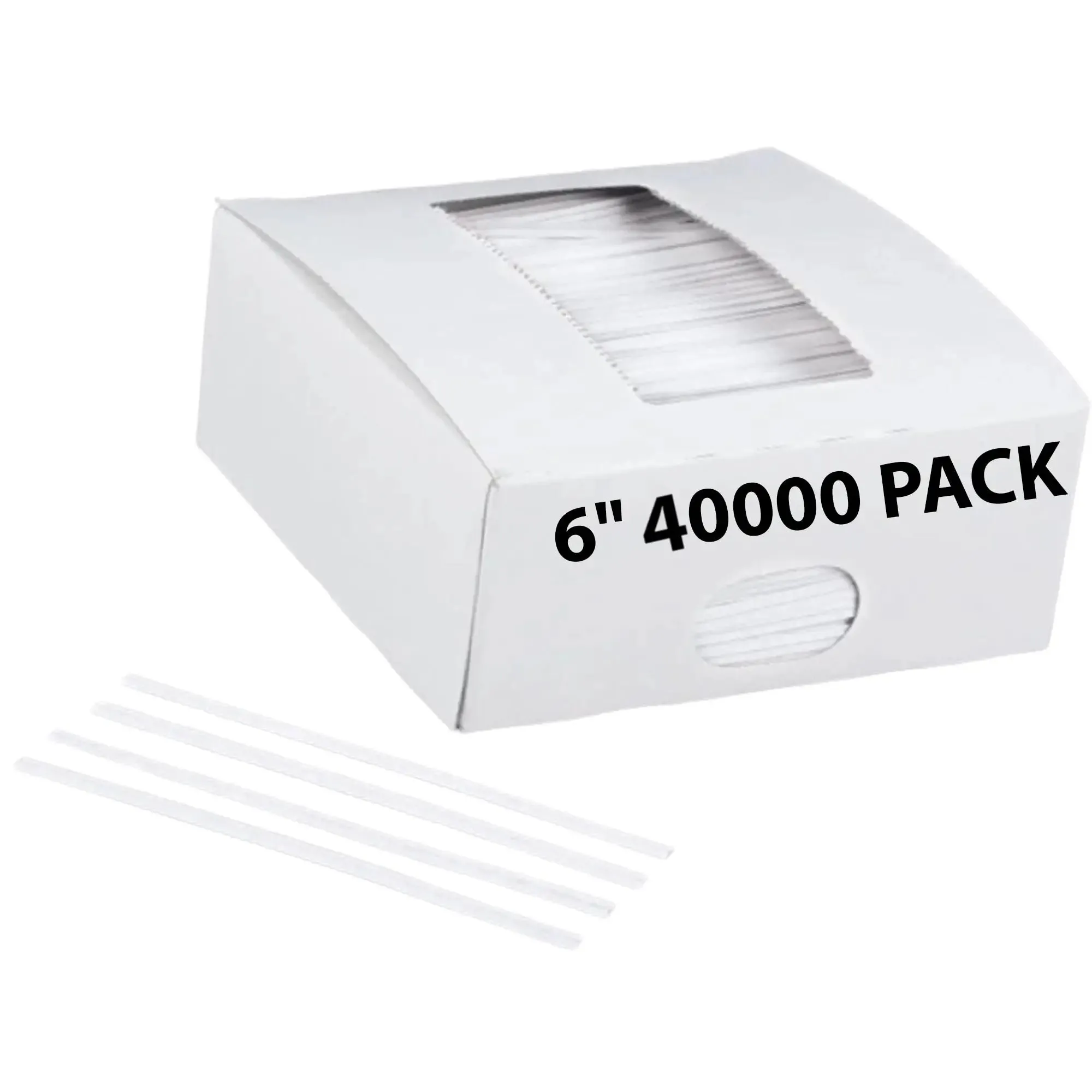 6 Inch Pre-cut White Plastic Twist Ties for Bags