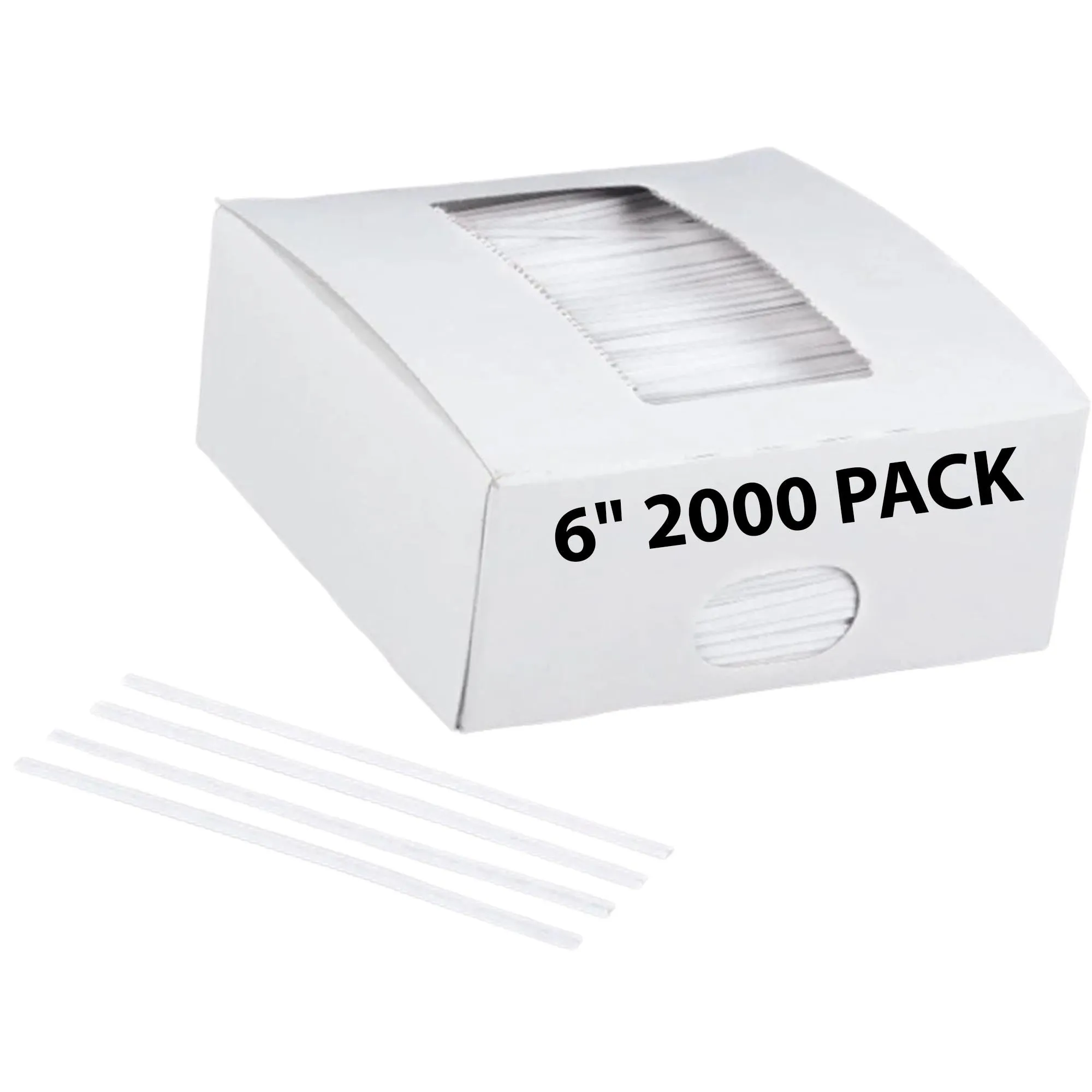6 Inch Pre-cut White Plastic Twist Ties for Bags