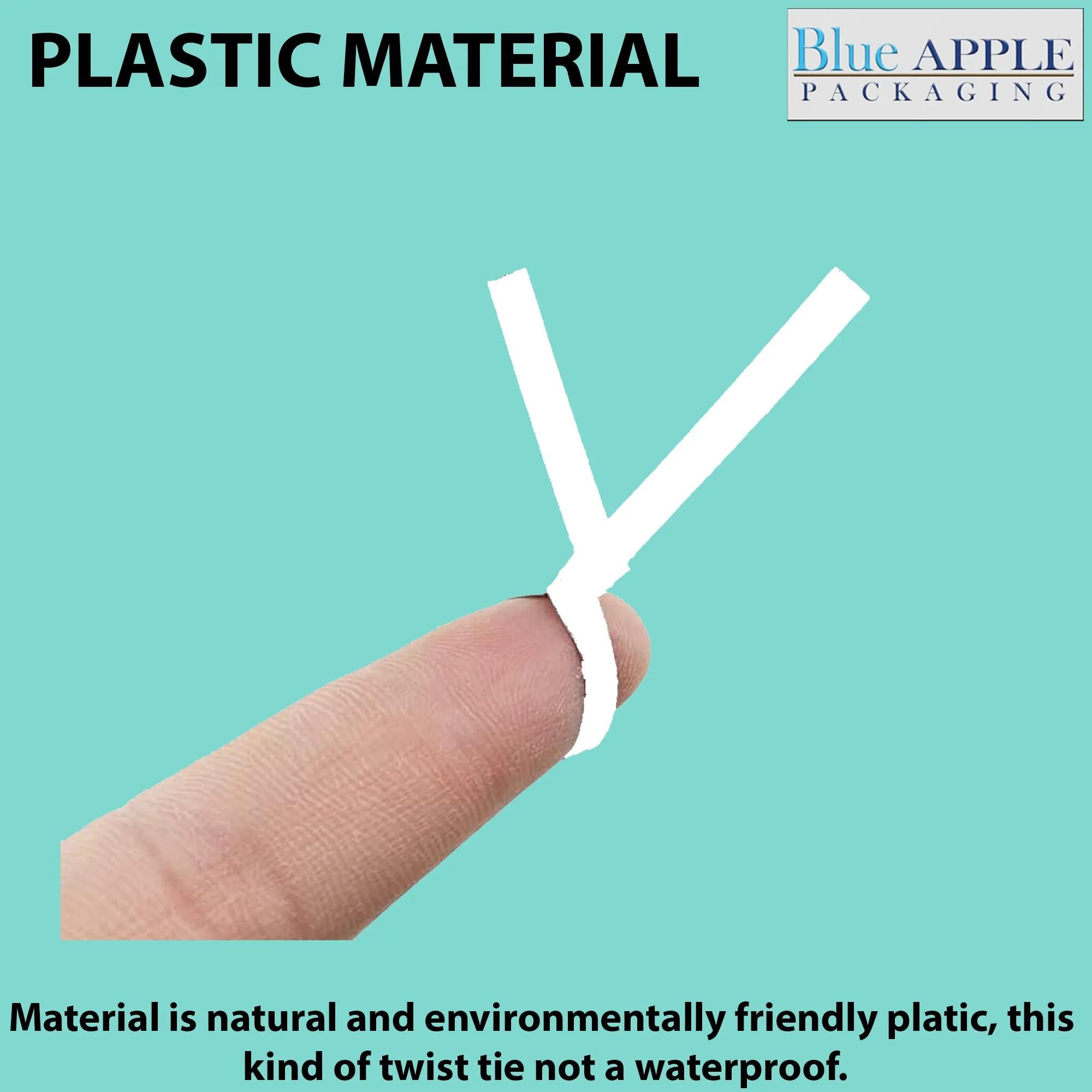 6 Inch Pre-cut White Plastic Twist Ties for Bags