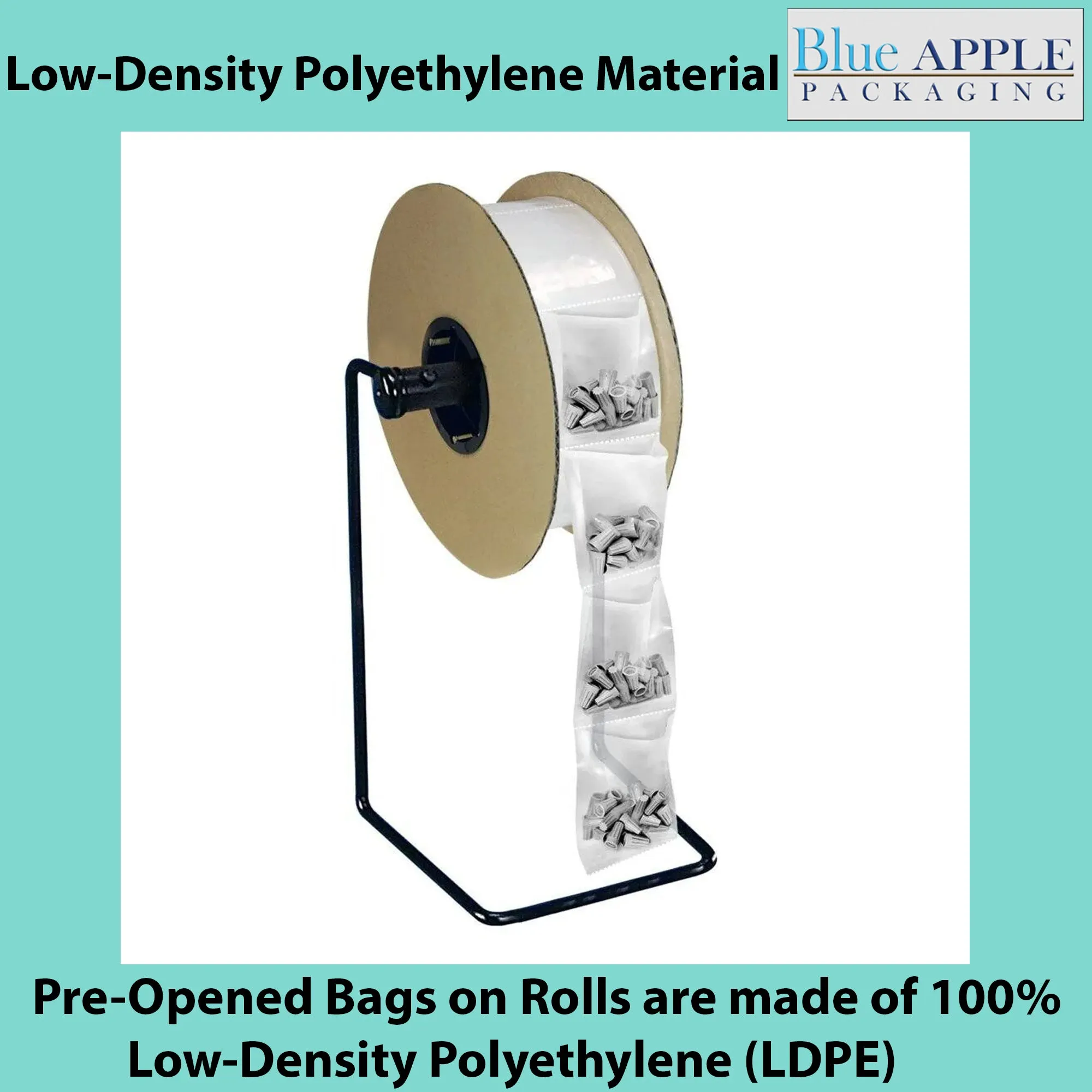 6X10 Inches Kwik-Fill® Pre-Opened Poly Bags on Roll 2.75 Mil AutoBags 750/RL
