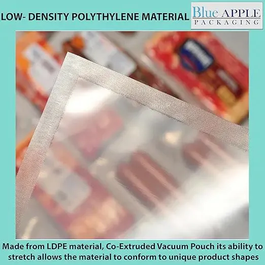 6X8 inches Vacuum Seal Bags for Food Packaging 3 Mil Co-Extruded