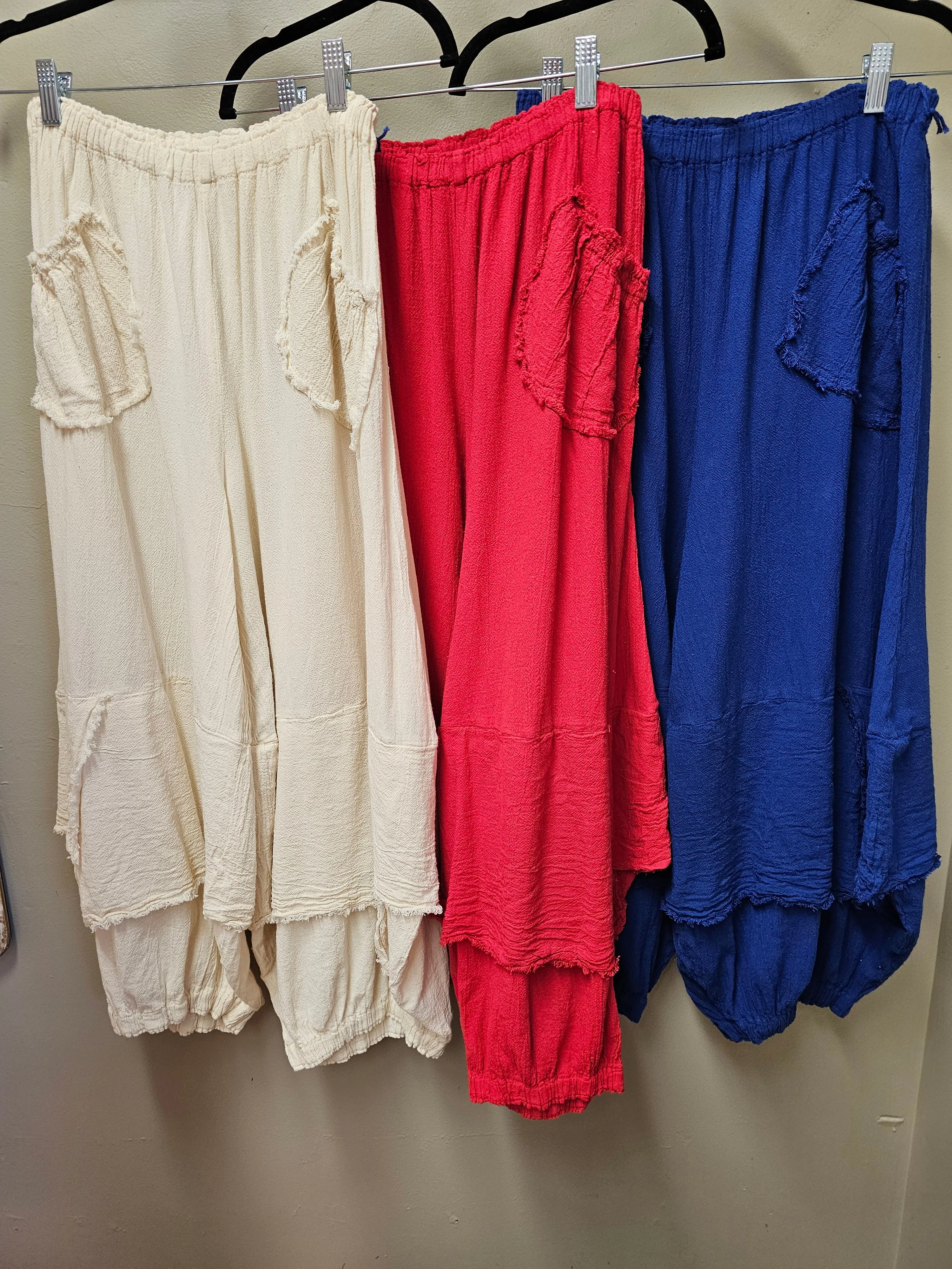 9 Color Ways - Bohemian Style  "Guchi" Pants One Size