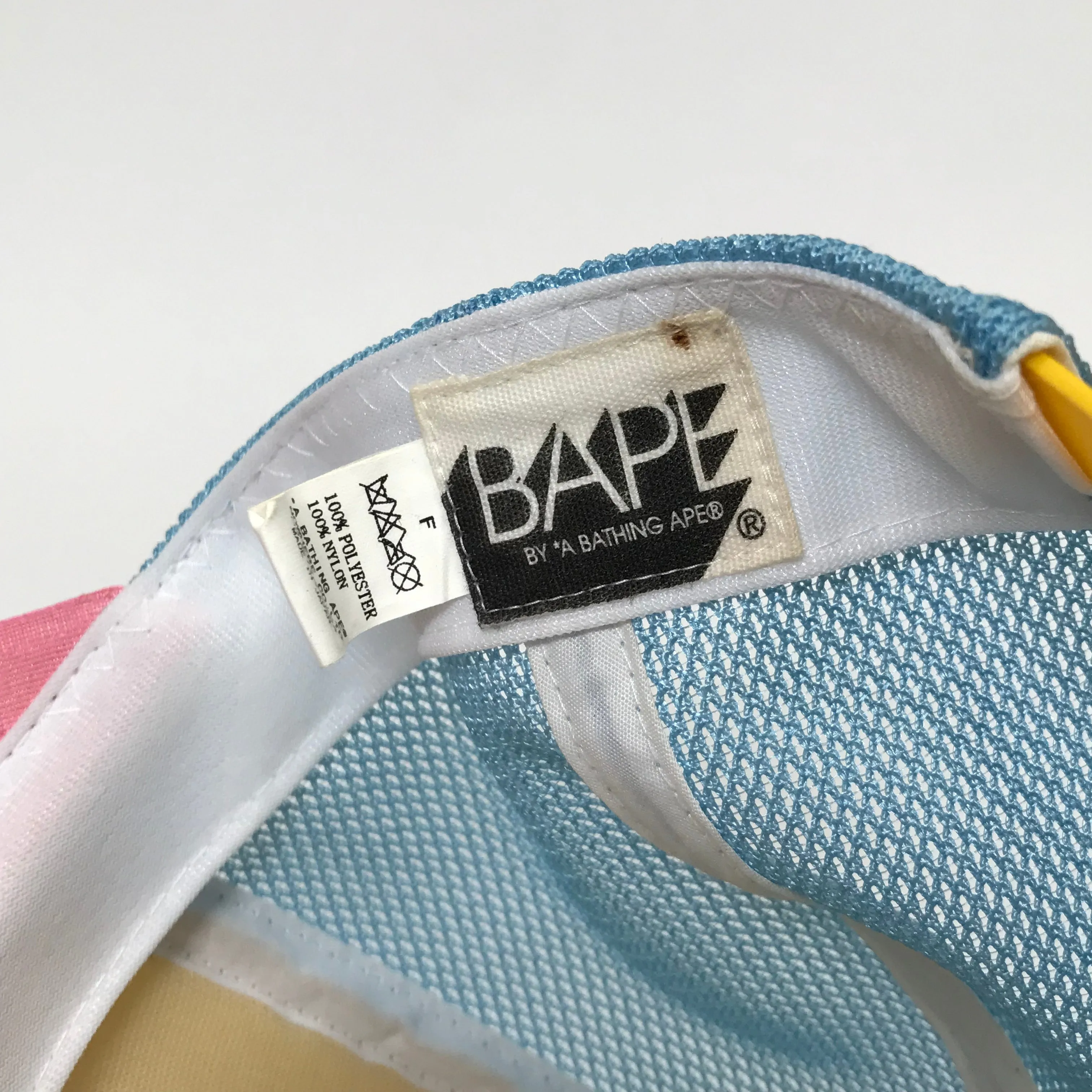 A Bathing Ape Bape Cotton Candy NYC Logo Mesh Trucker Cap