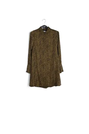 A-line dress with leopard print
