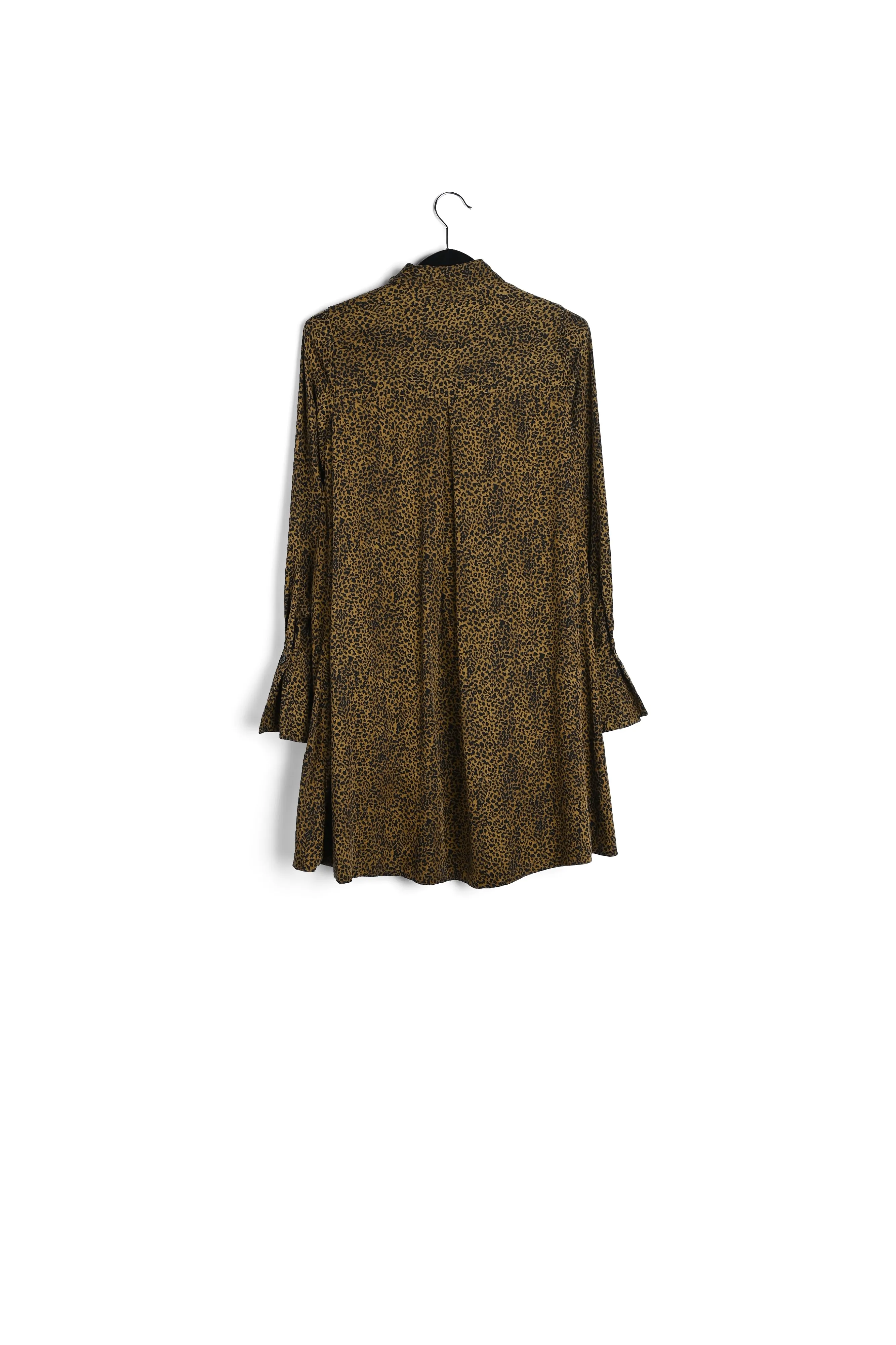 A-line dress with leopard print