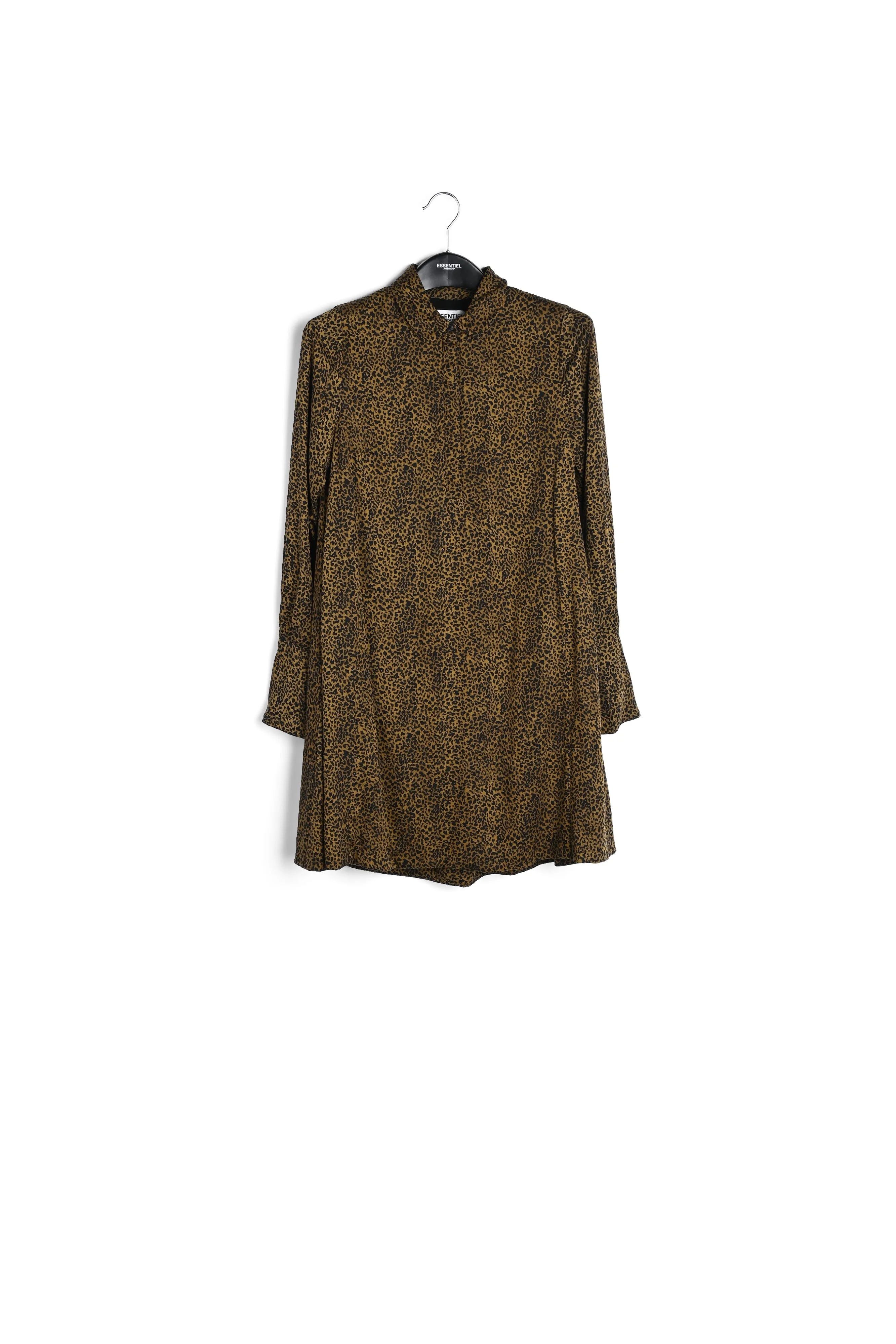 A-line dress with leopard print