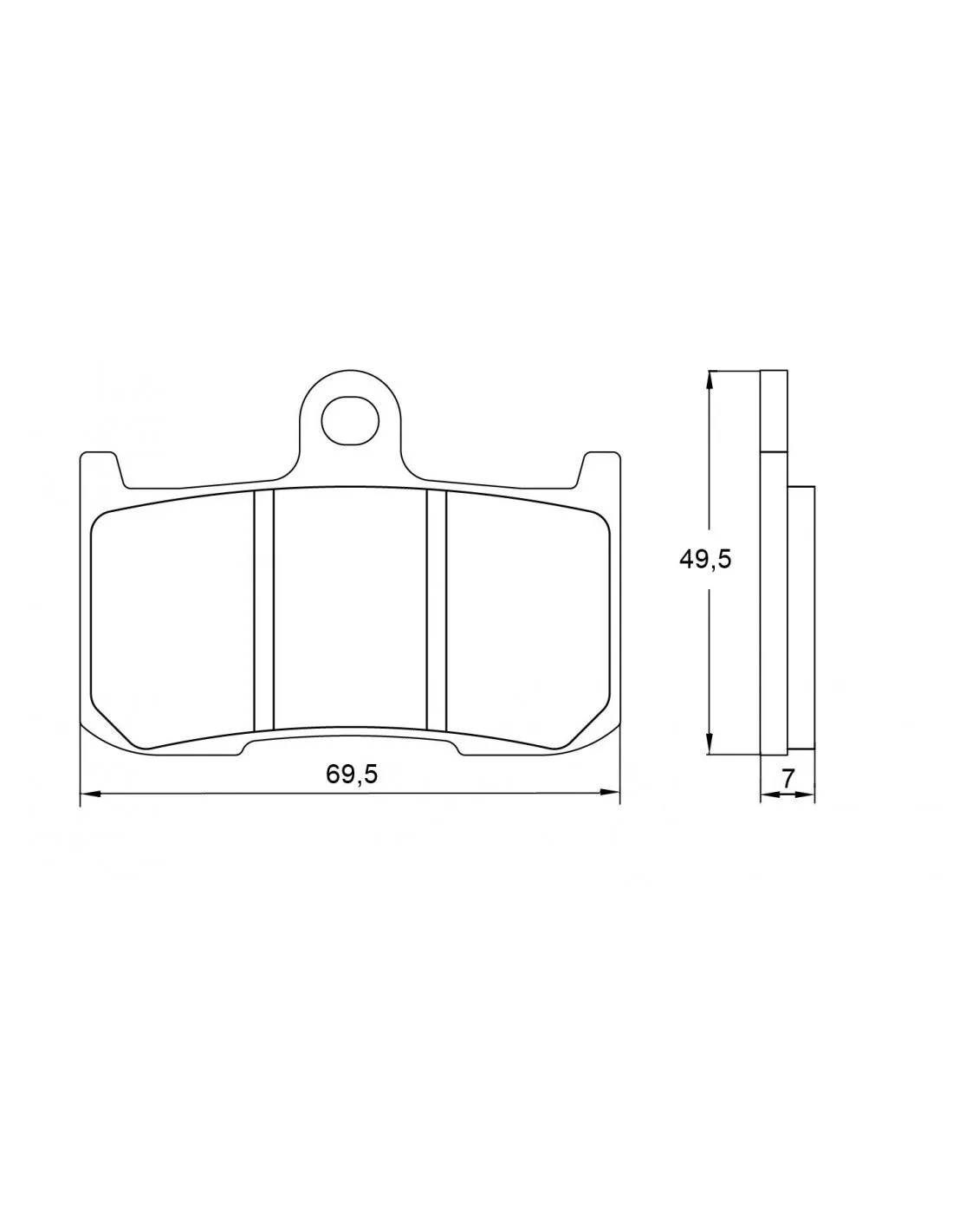 Accossato Brake Pads Kit For Motorcycle, AGPA38ST (Front)