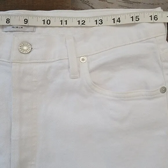AGOLDE Nico Jeans Womens 31 Blurred White Crisp Clean Cottage Chic Designer
