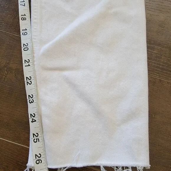 AGOLDE Nico Jeans Womens 31 Blurred White Crisp Clean Cottage Chic Designer
