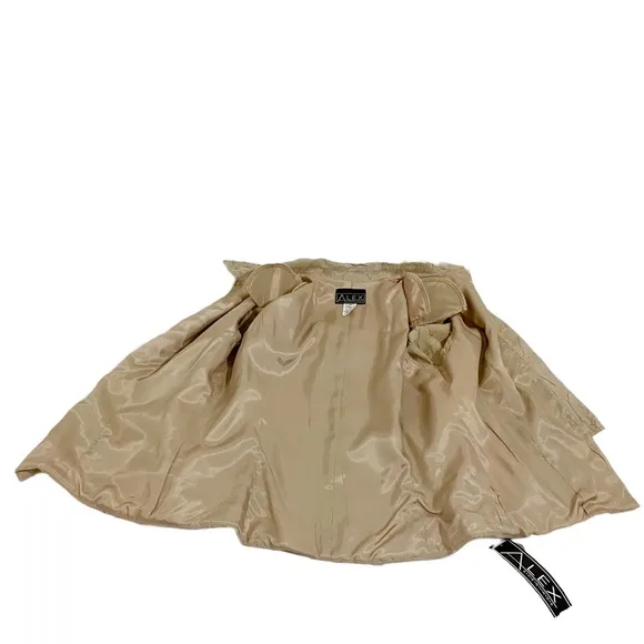 Alex Evenings Vintage Champagne 2 Piece Skirt &amp; Jacket Set, Plus Size 14