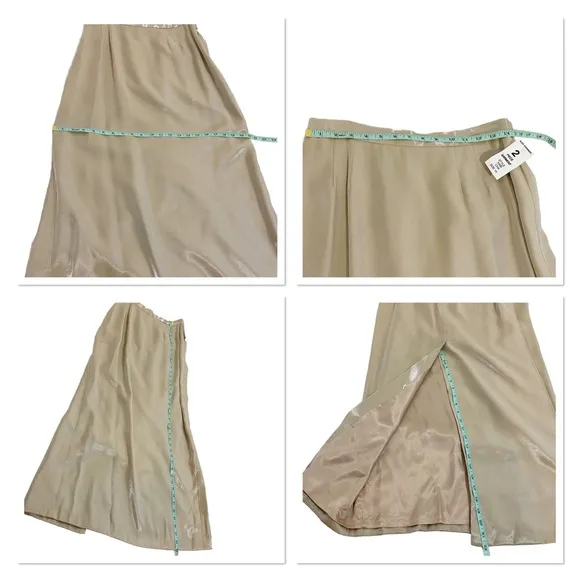 Alex Evenings Vintage Champagne 2 Piece Skirt &amp; Jacket Set, Plus Size 14