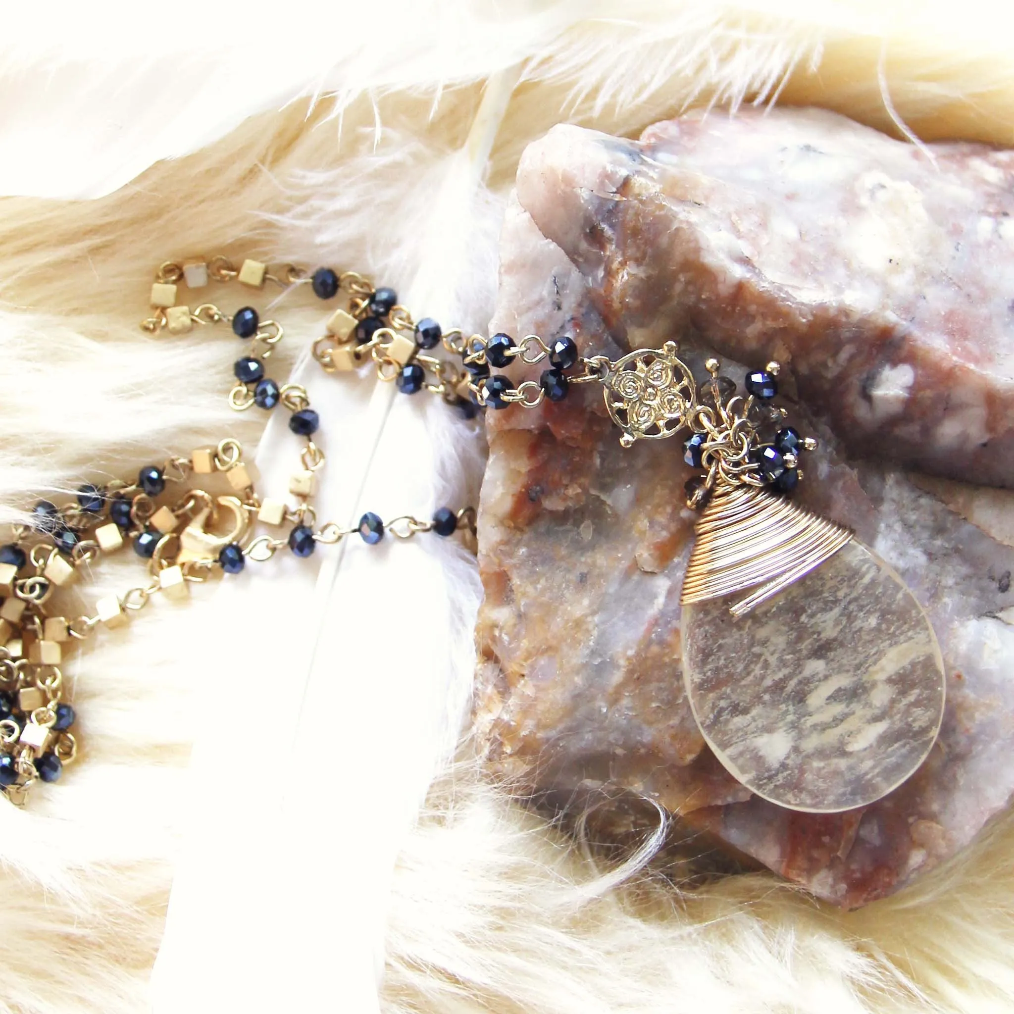 Amber Moon Necklace