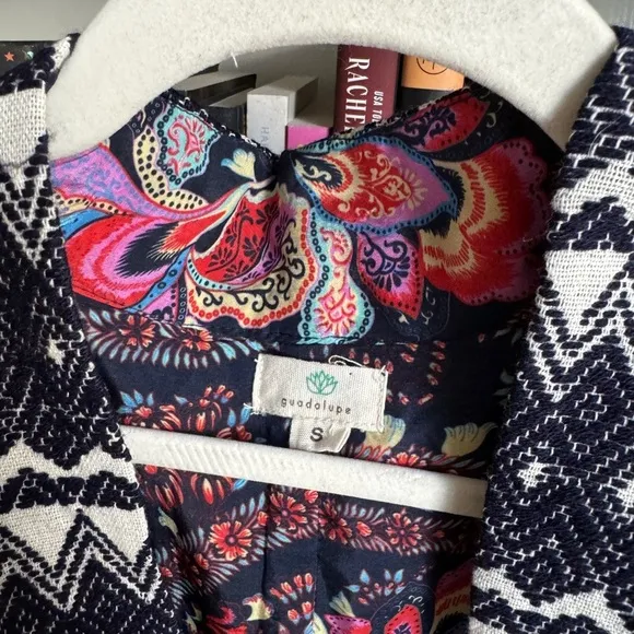 Anthropologie Guadalupe woven multicolor kimono cardigan coat jacket boho top