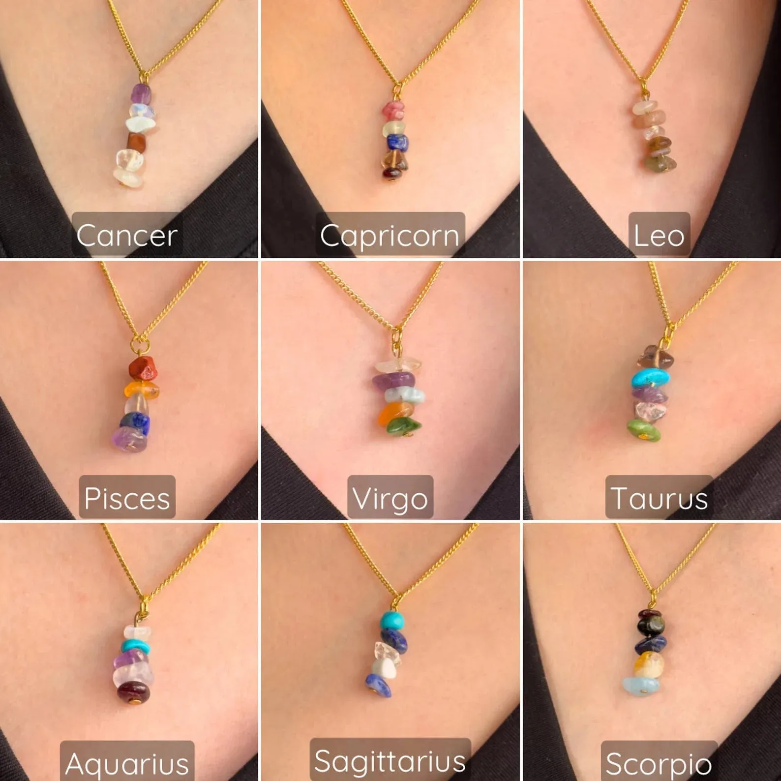 Aries Zodiac Minimalist Necklace