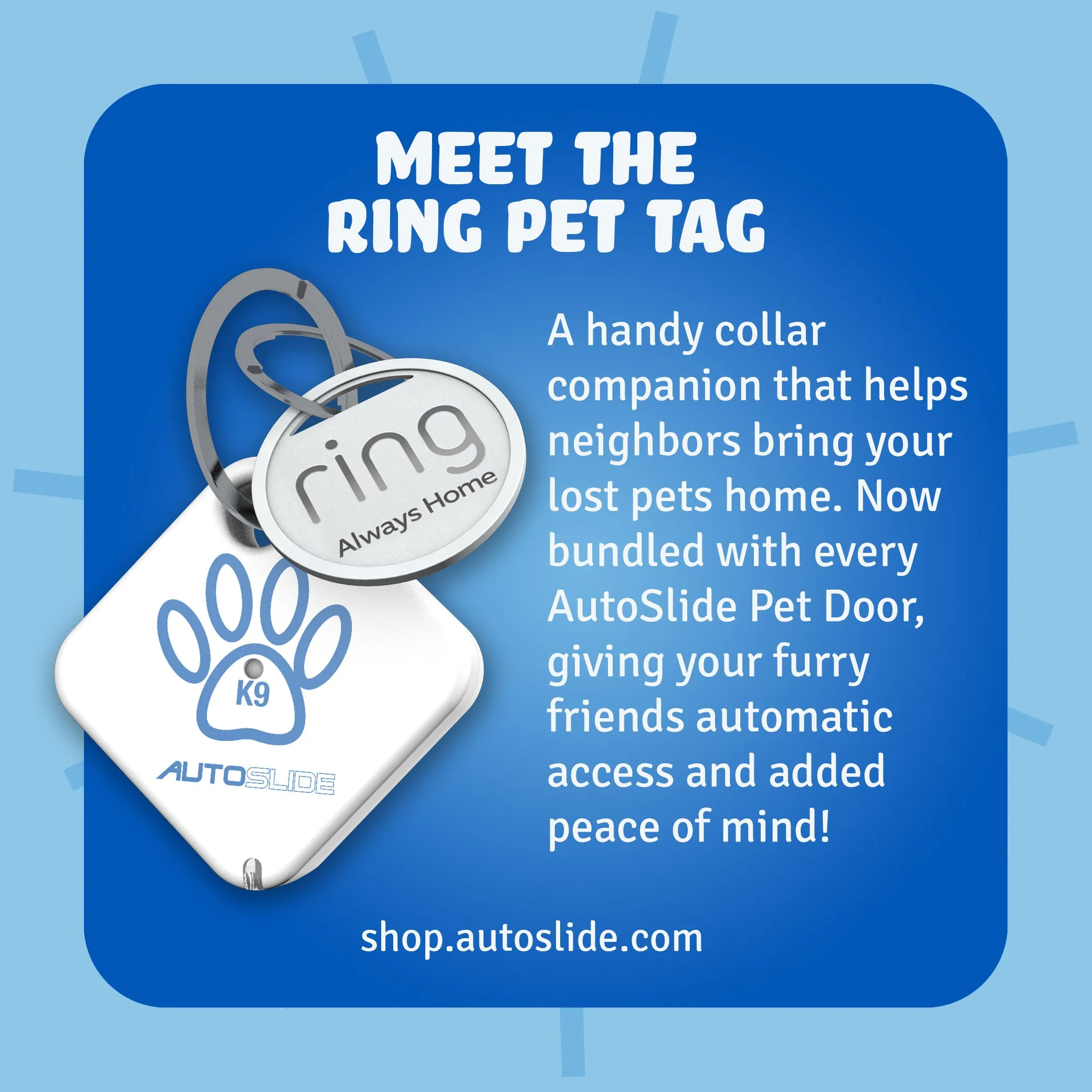 AutoSlide Elite Smart Tag Pet Door