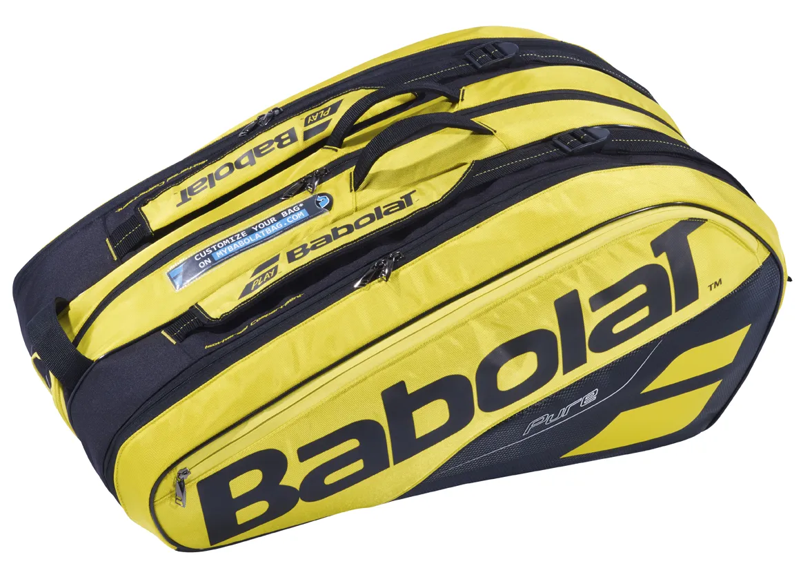 BABOLAT PURE 12 PACK YELLOW/BLACK RACKET BAG