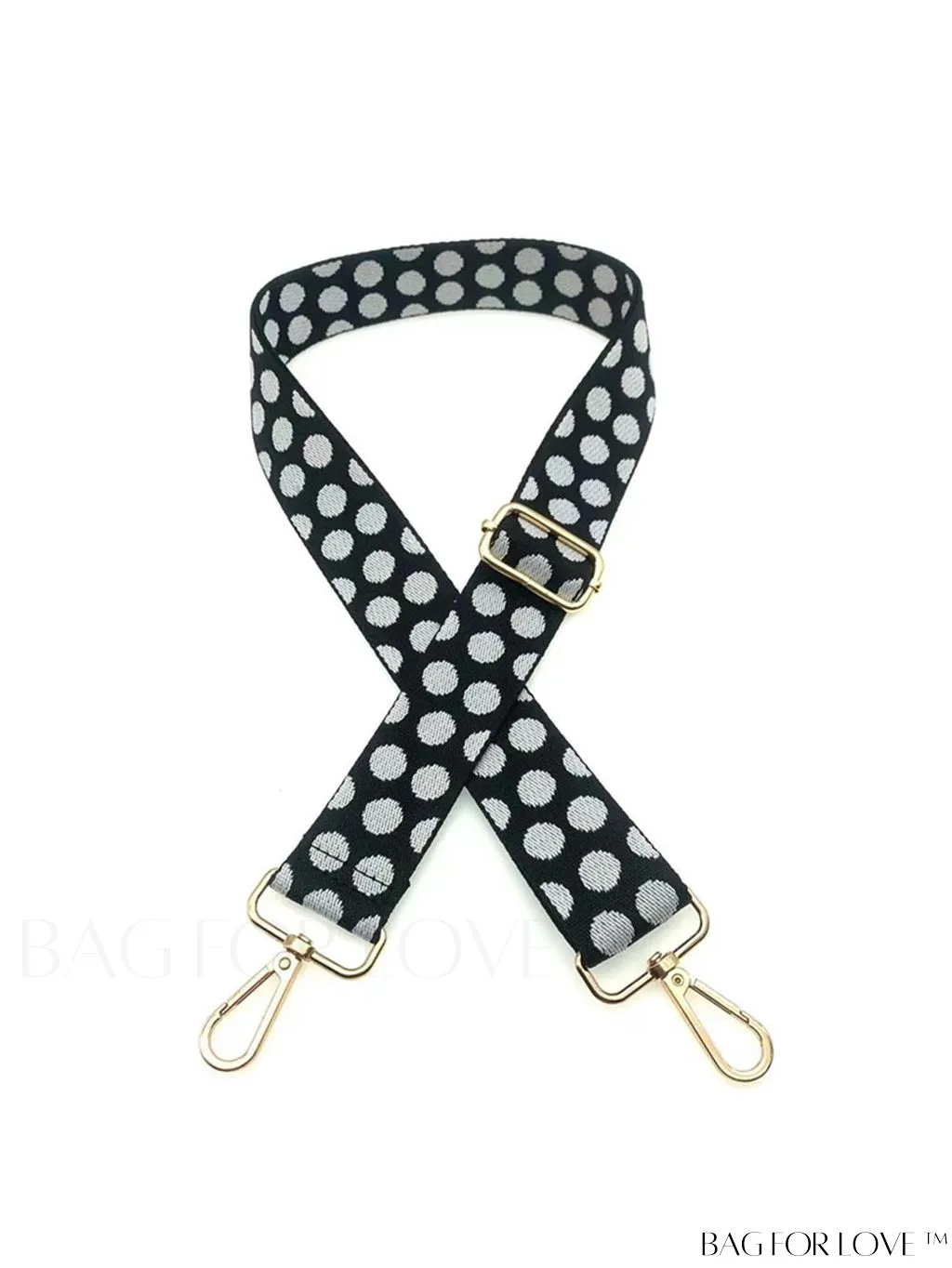 BagForLove - Chic and Multifunctional Bohemian Polka Dot Pattern Bag Strap with Adjustable Length, Intricately Embroidered Knit Jacquard, Ideal for Single Shoulder and Crossbody Colorful Bags