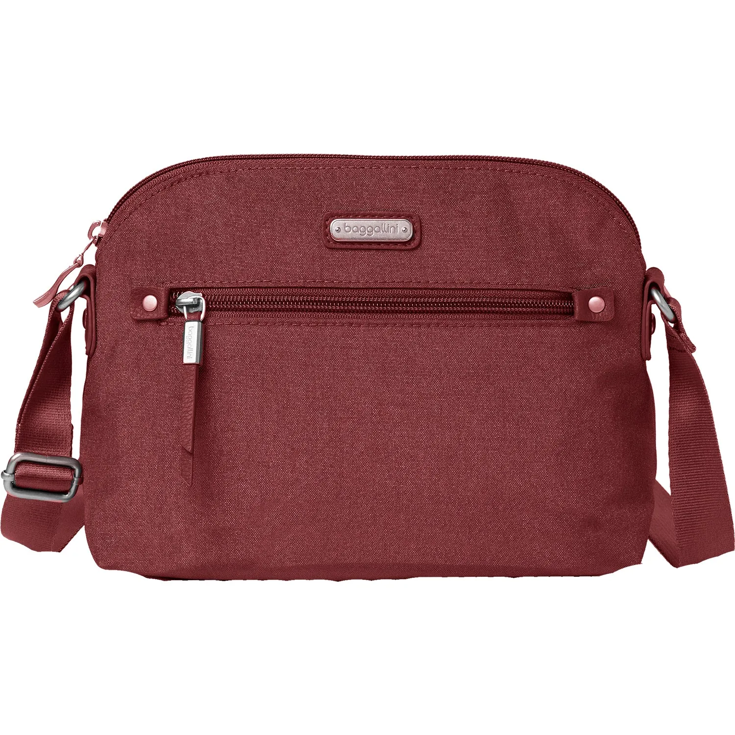 Baggallini Dome Crossbody Russet Red Nylon