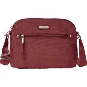 Baggallini Dome Crossbody Russet Red Nylon
