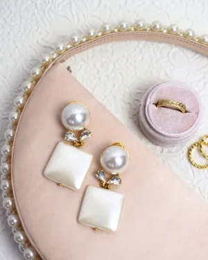 Ballerina Pink Pearl Half Moon Handbag