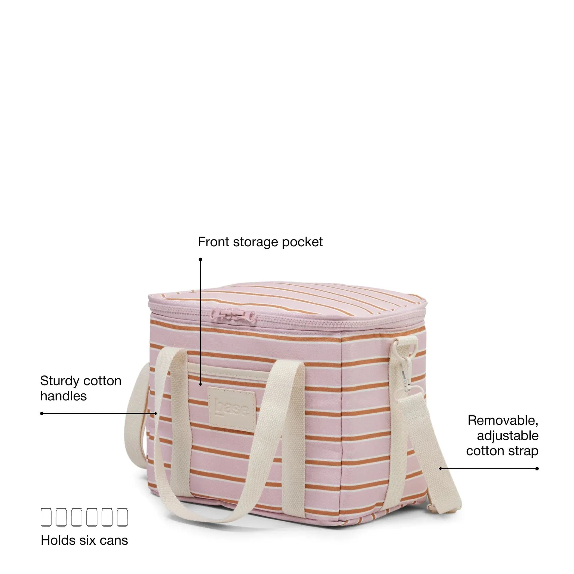 BASE Lunch Base - Soft Pink / Rust Stripe