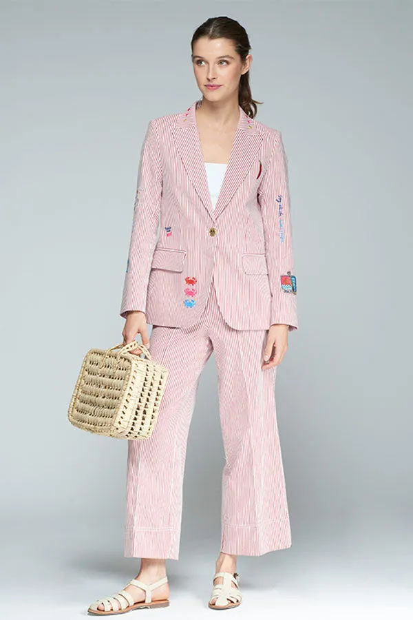 BEATRIZ RED STRIPE TROUSERS
