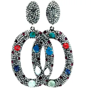 Black Gemstone Party Crystal Earring