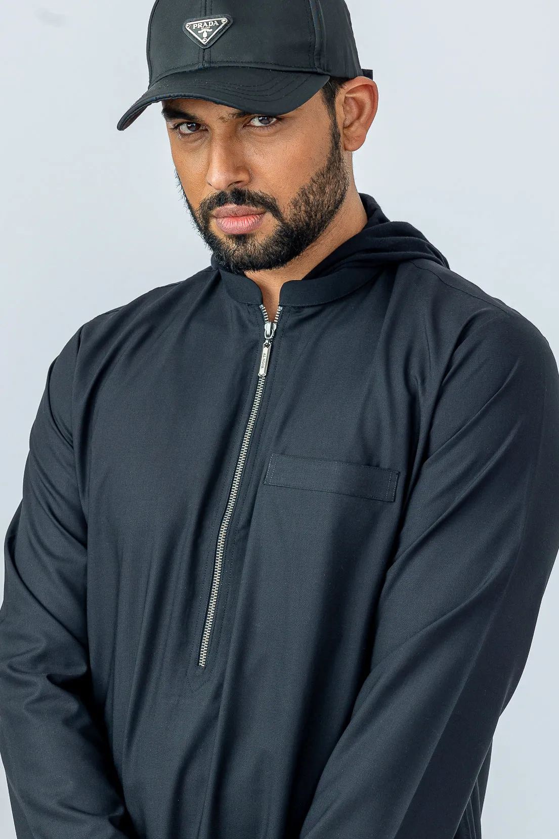 Black Urban Hooded Jubbah